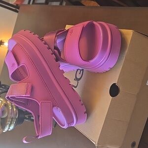 Hot pink Ugg sandals